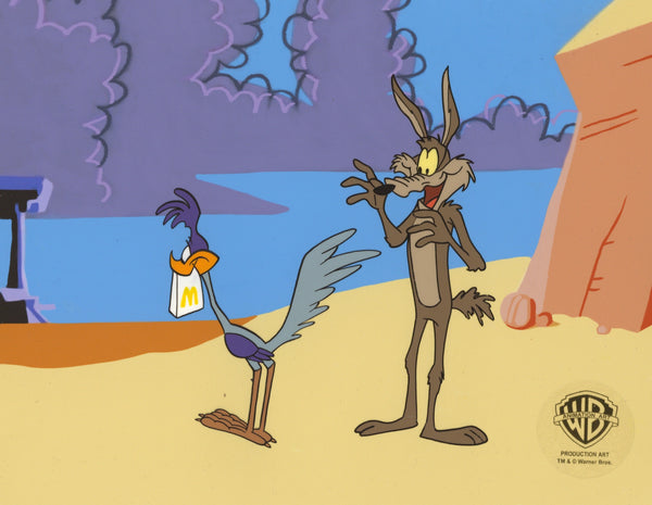 Looney Tunes Original Production Cel: Wile E. Coyote and Road Runner ...