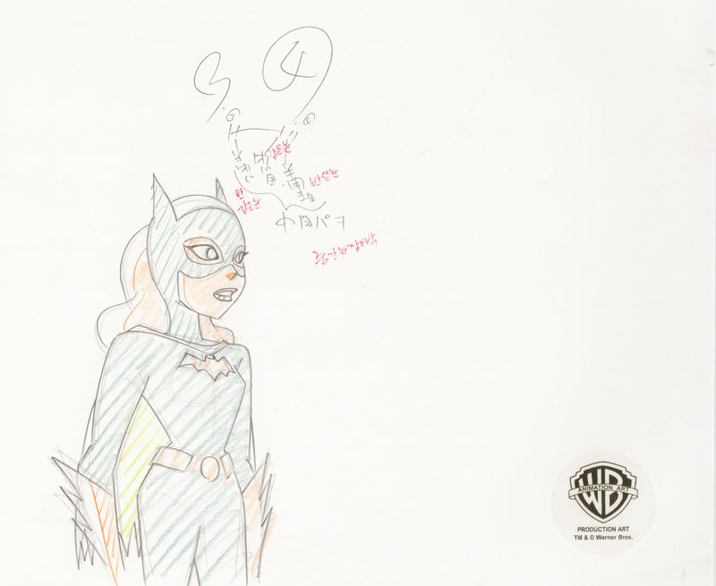 The New Batman Adventures Original Production Drawing: Batgirl