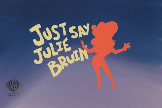 Tiny Toons Original Production Cel:  Julie Bruin Title Card