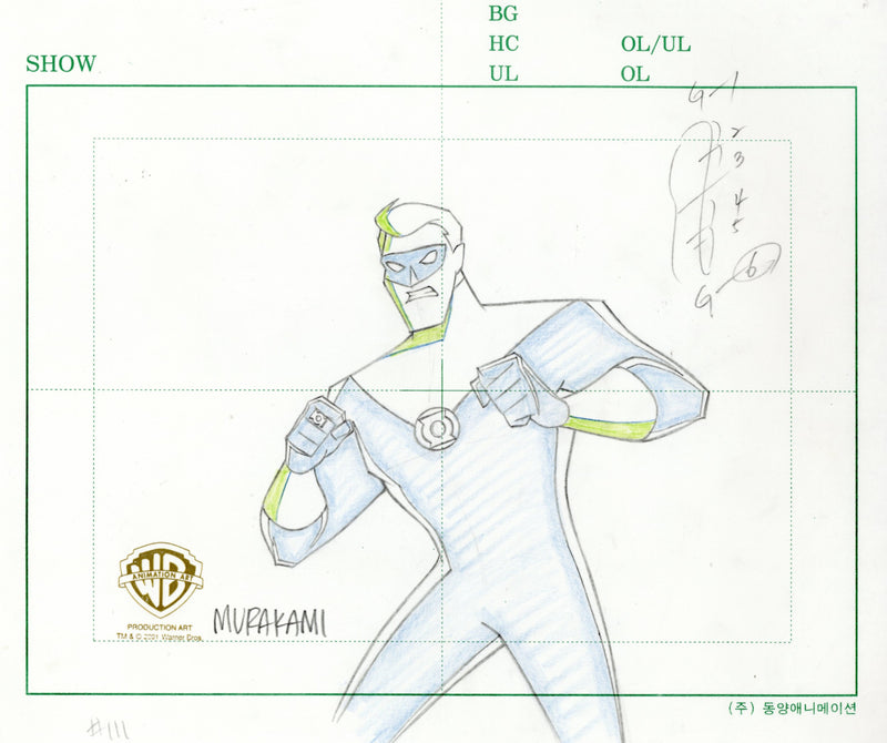 Superman the Animated Series Original Production Drawing: Green Lantern