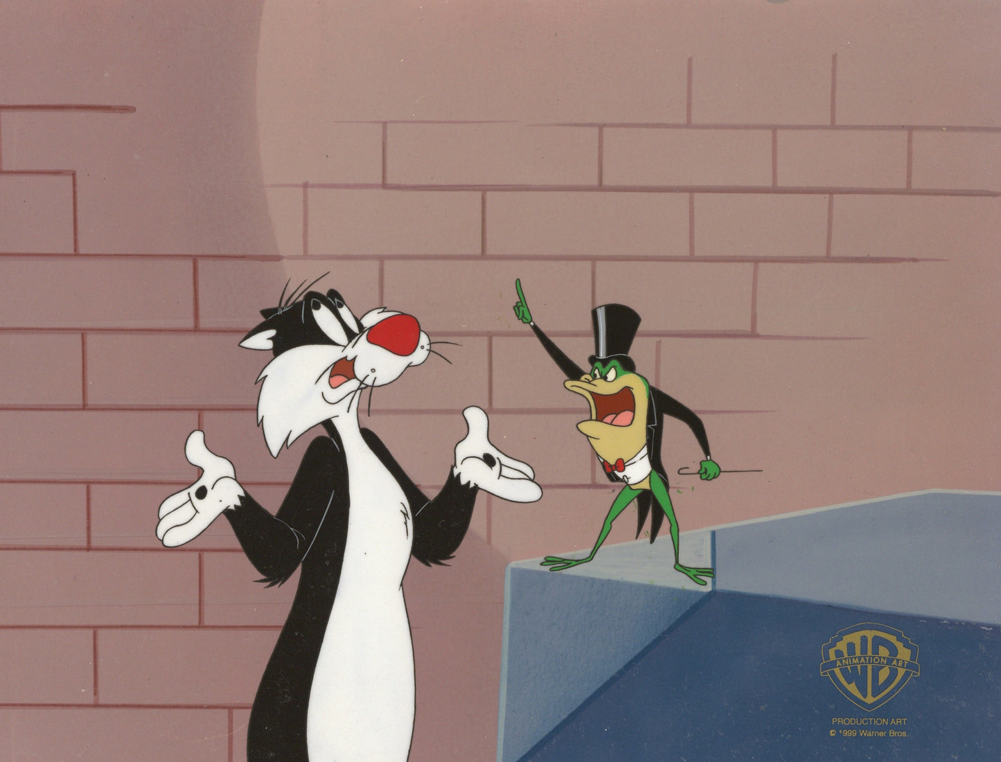 Looney Tunes Original Production Cel:  Sylvester and Michigan J. Frog
