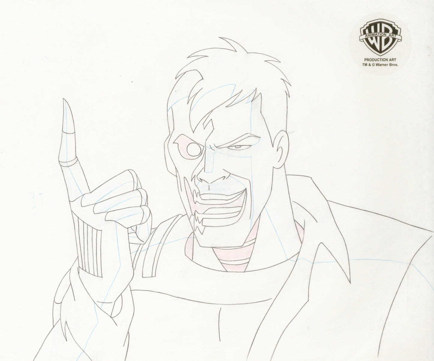 Superman the Animated Series Original Production Cel With Matching Drawing: Metallo