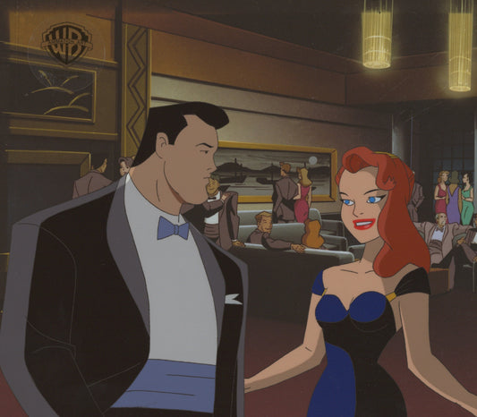 Batman and Mr. Freeze, Subzero  Original Production Cel: Dick Grayson and Barbara Gordon
