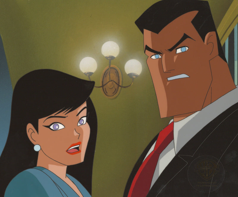 Superman the Animated Series Original Production Cel: Bruce Wayne and Lois Lane