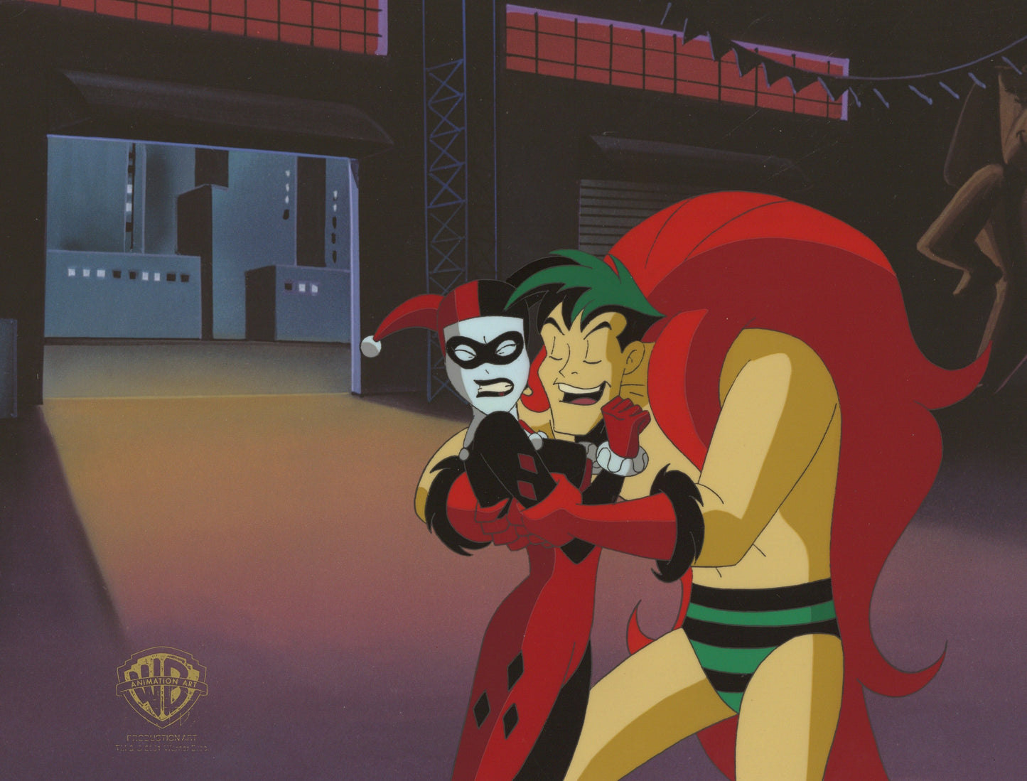 The New Batman Adventures Original Production Cel: Harley Quinn and The Creeper