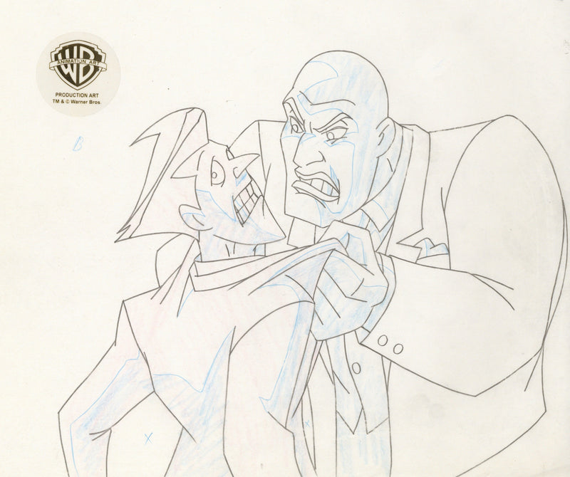 Superman the Animated Series Original Production Drawing: Joker and Lex Luthor