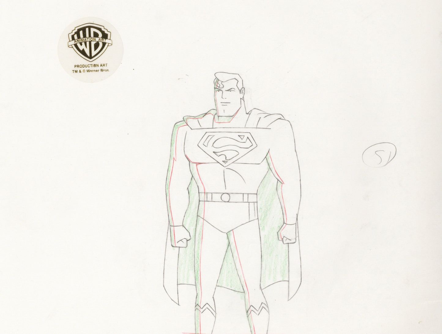 Superman the Animated Series Original Production Drawing: Superman