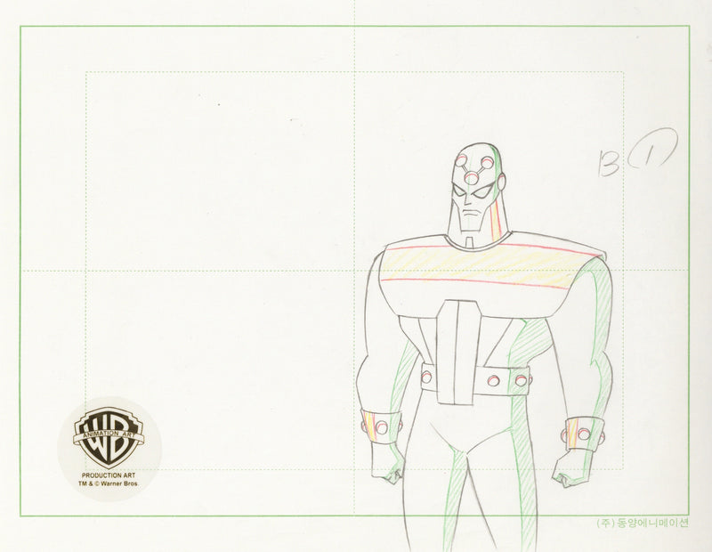Superman the Animated Series Original Production Drawing: Brainiac