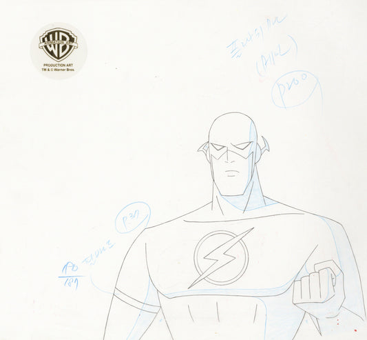 Superman the Animated Series Original Production Drawing: Flash