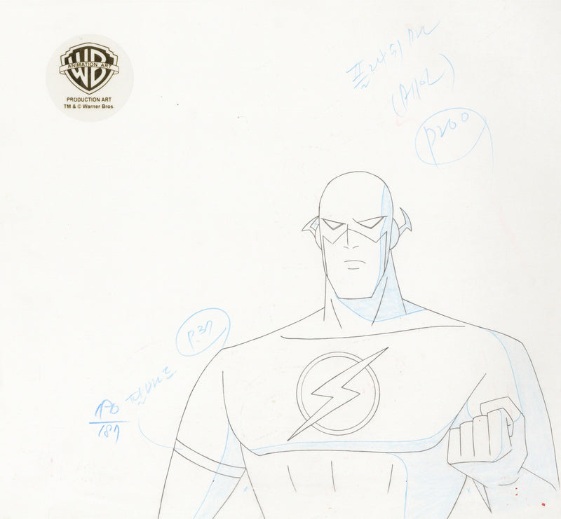 Superman the Animated Series Original Production Drawing: Flash