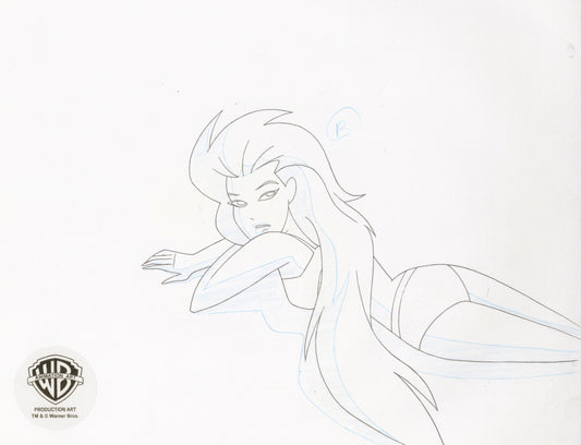 Superman the Animated Series Original Production Drawing: Volcana
