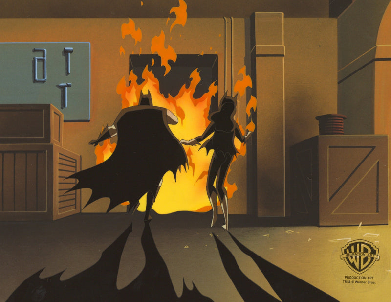 The New Batman Adventures Original Production Cel:  Batman and Batgirl