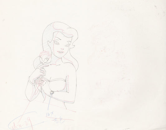 Batman The Animated Series Original Production Drawing: Poison Ivy