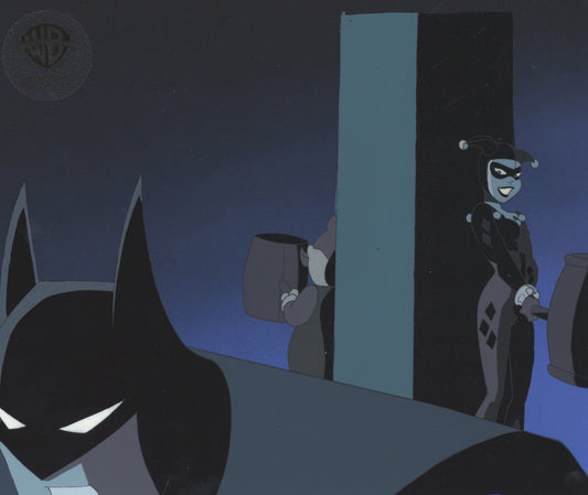 The New Batman Adventures Original Production Cel:  Batman and Harley Quinn