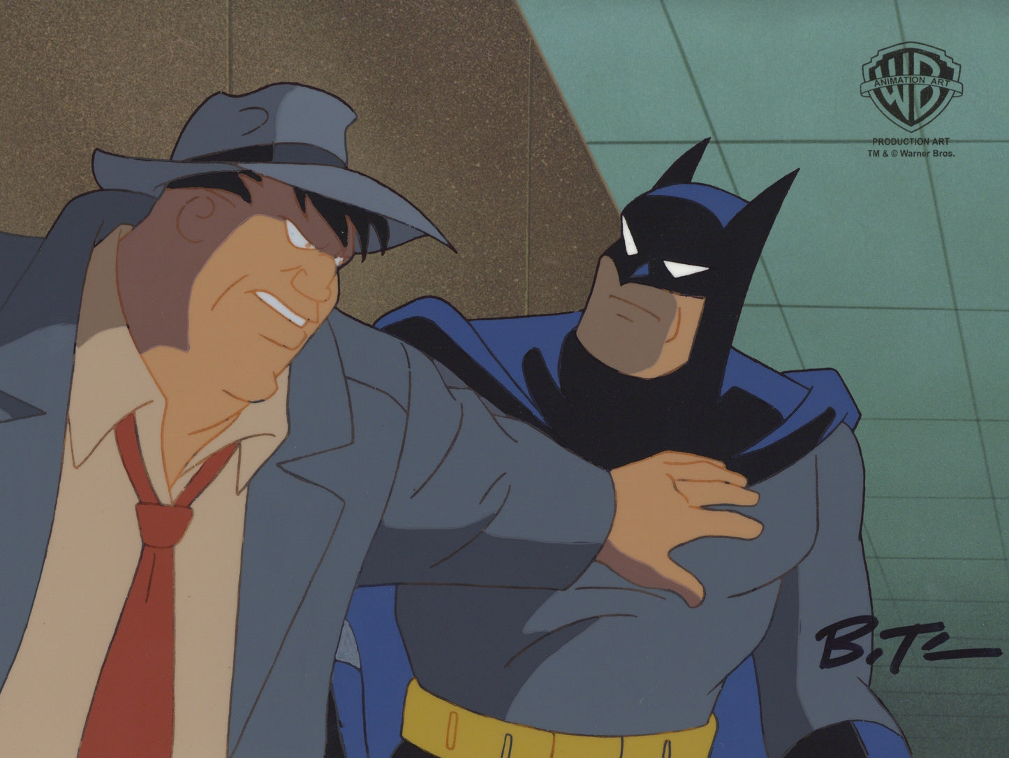 Batman The Animated Series Original Production Cel: Batman and Bullock