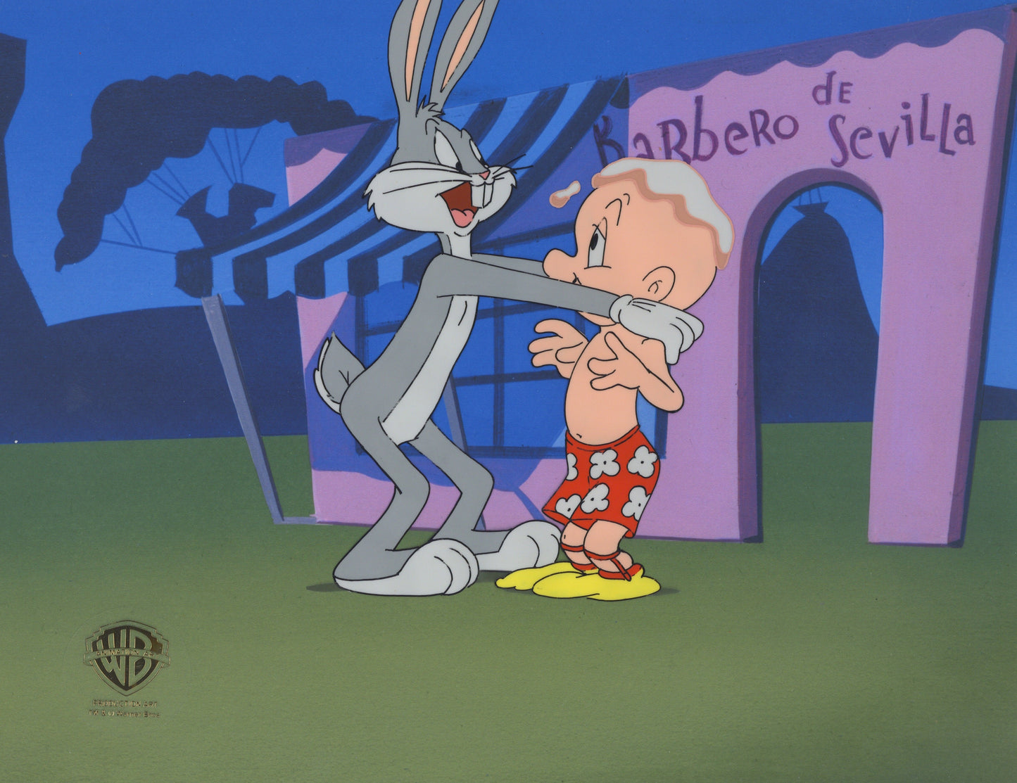 Looney Tunes Original Production Cel: Bugs Bunny and Elmer Fudd