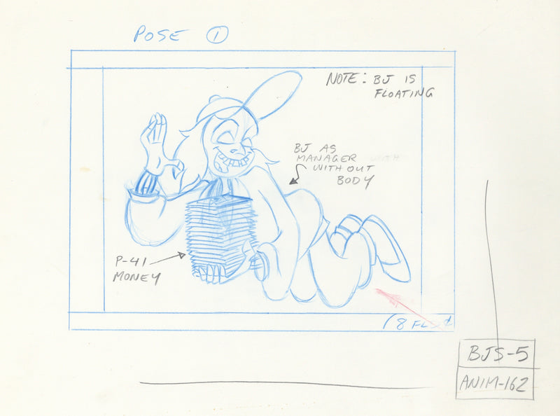 Beetlejuice The Animated Series Original Production Cel With Matching Drawing: Beetlejuice