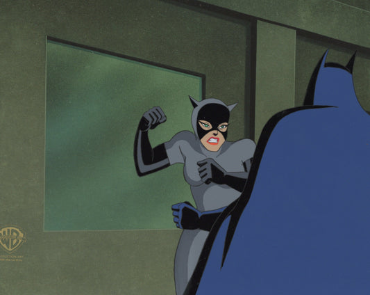 Batman The Animated Series Original Production Cel: Catwoman and Batman