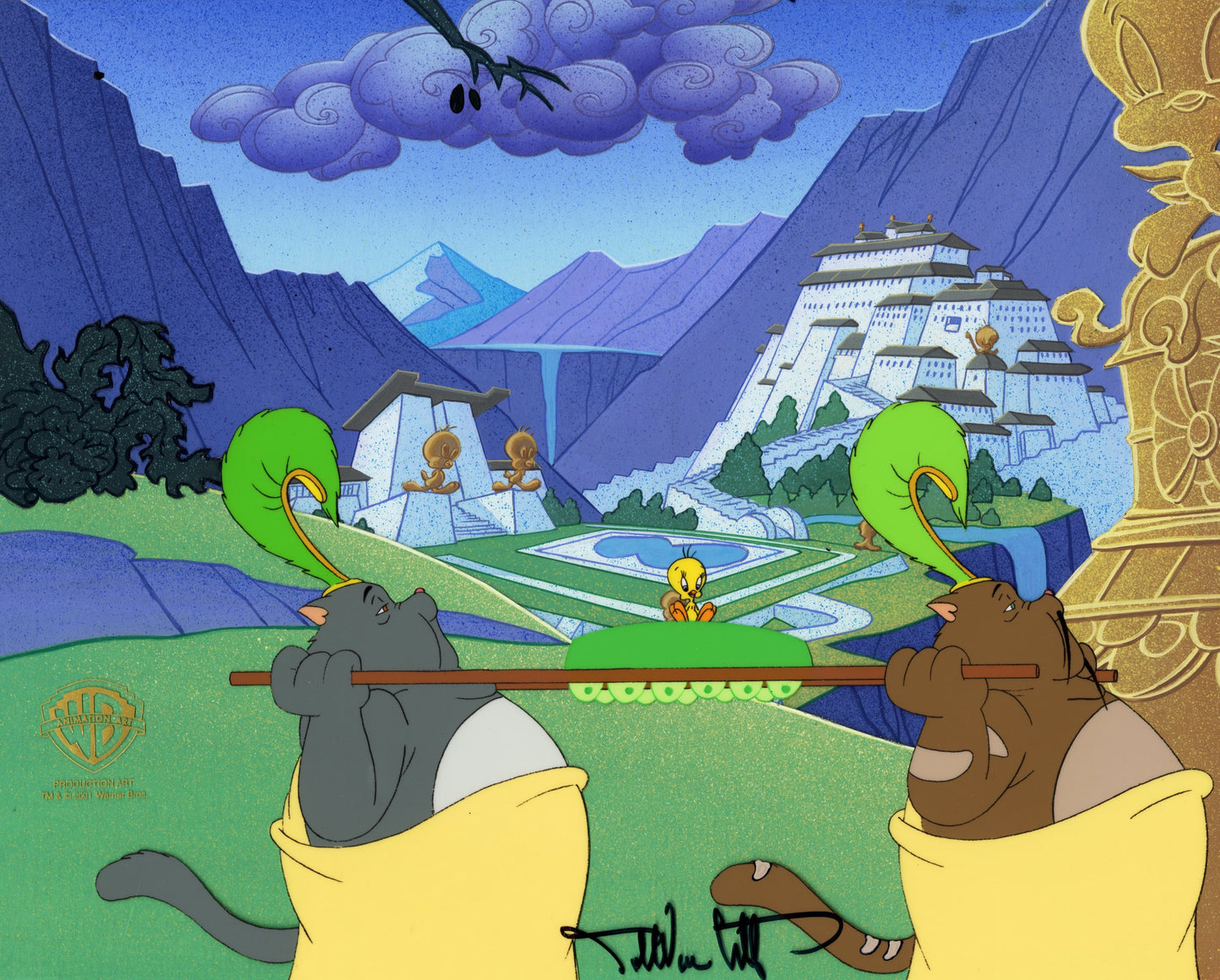 Looney Tunes Original Production Cel Signed By Darrell Van Citters: Tweety Bird