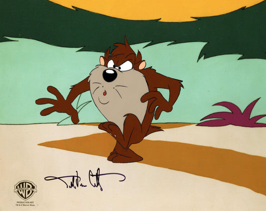 Looney Tunes Original Production Cel Signed By Darrell Van Citters: Tasmanian Devil