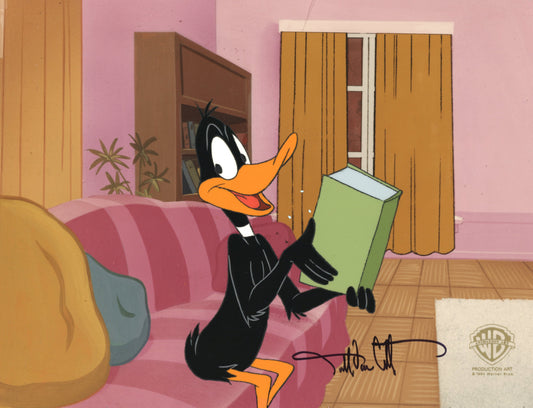 Looney Tunes Original Production Cel Signed By Darrell Van Citters: Daffy Duck