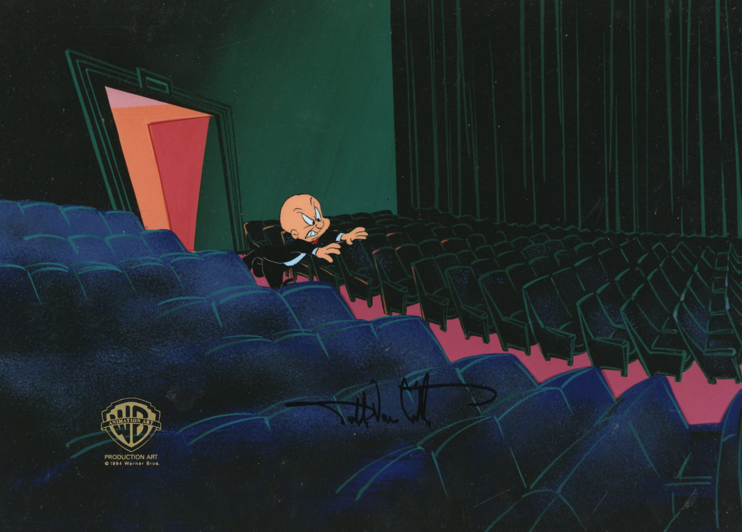 Looney Tunes Original Production Cel Signed By Darrell Van Citters: Elmer Fudd