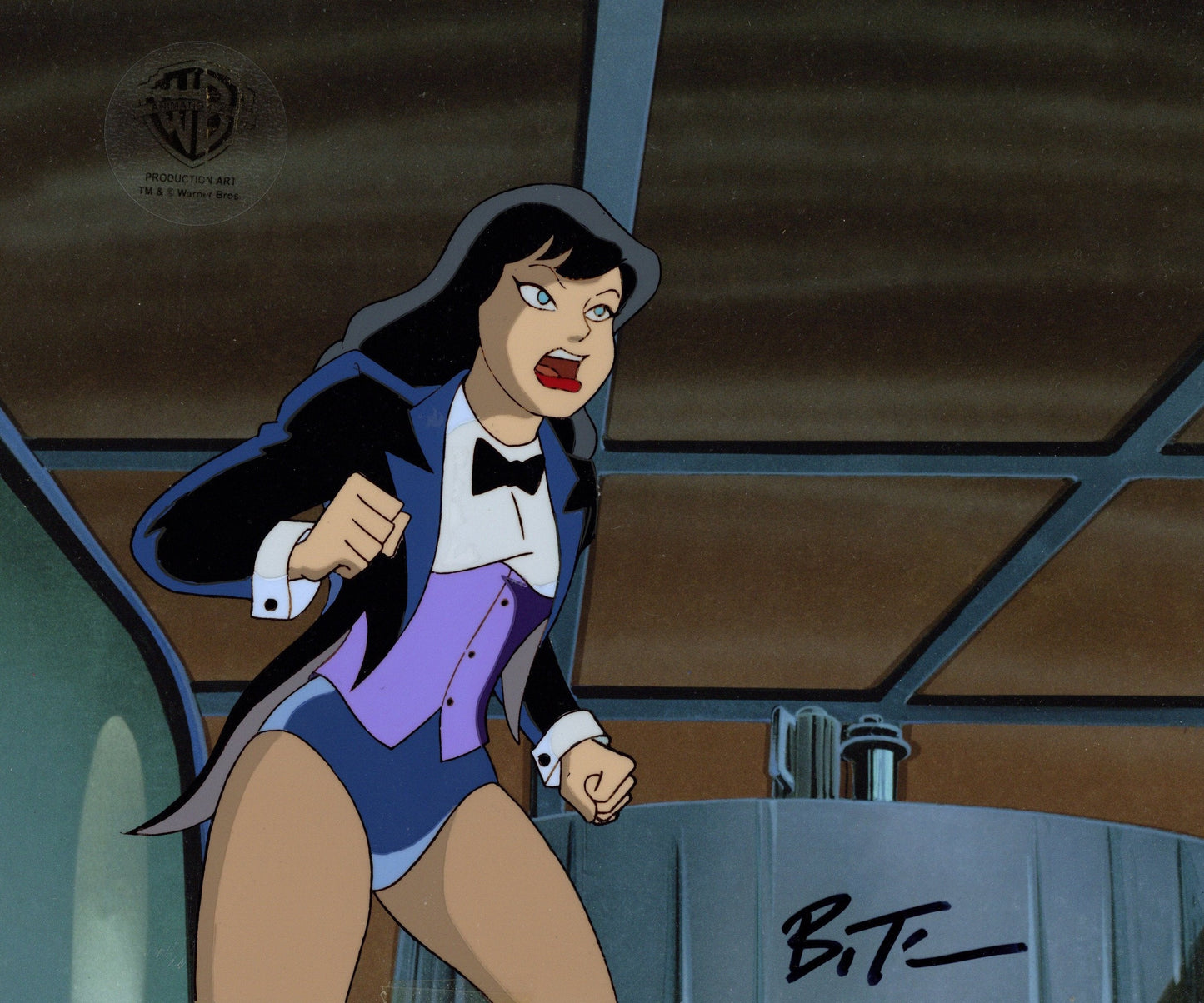 Batman The Animated Series Original Production Cel signed by Bruce Timm: Zatanna
