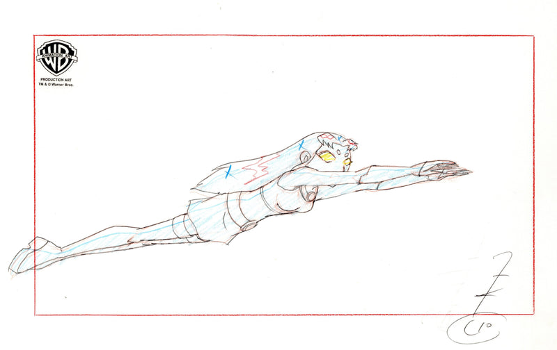 Teen Titans Original Production Drawing: Starfire