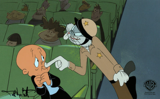 Looney Tunes Original Production Cel Signed by Darrell Van Citters: Elmer Fudd and Bugs Bunny