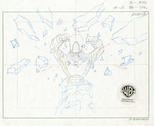 The New Batman Adventures Original Production Drawing: Mr. Freeze