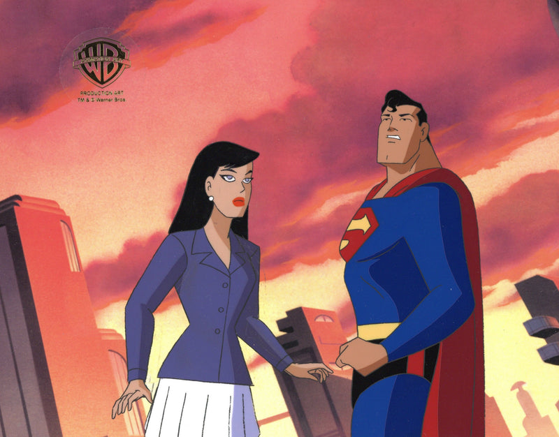 Superman the Animated Series Original Production Cel: Superman and Lois Lane