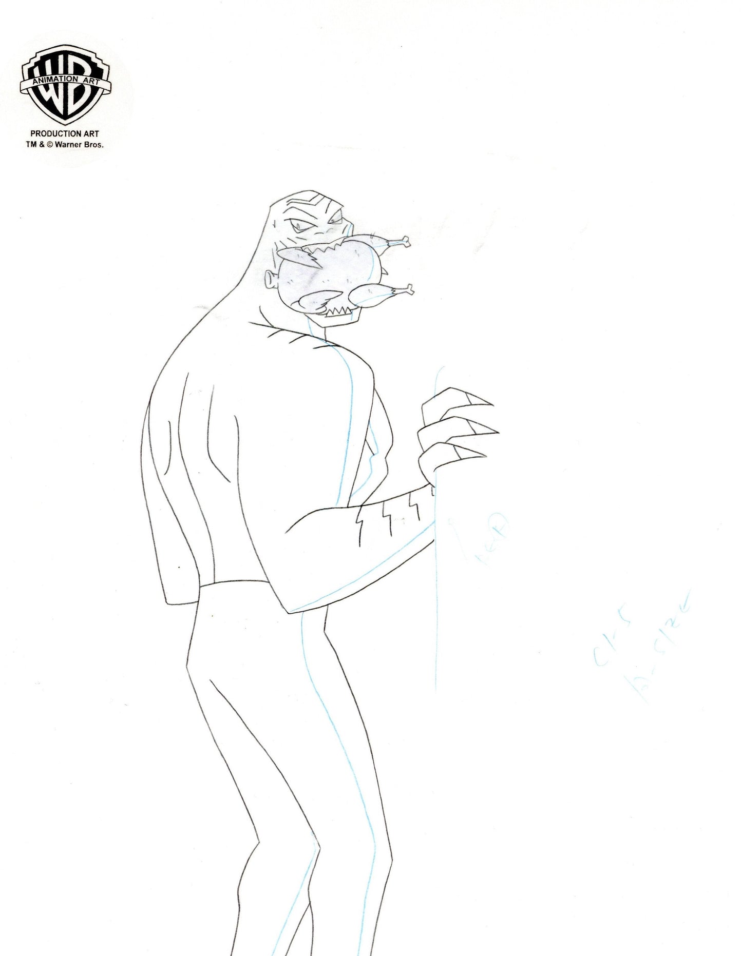 The New Batman Adventures Original Production Drawing: Killer Croc