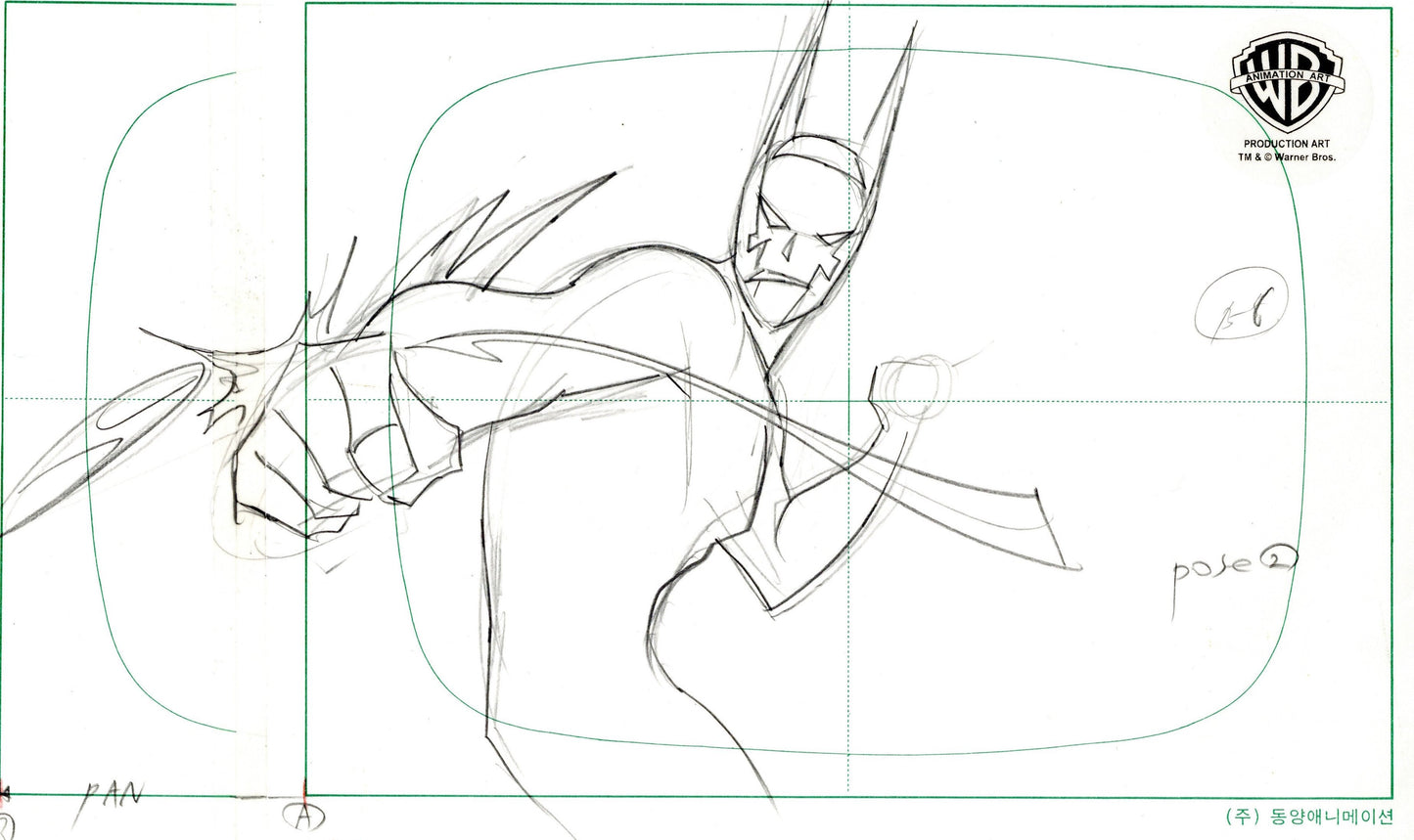 Batman Beyond Original Production Drawing: Batman