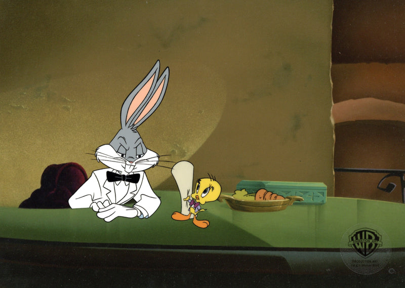 Looney Tunes Original Production Cel: Bugs Bunny and Tweety Bird