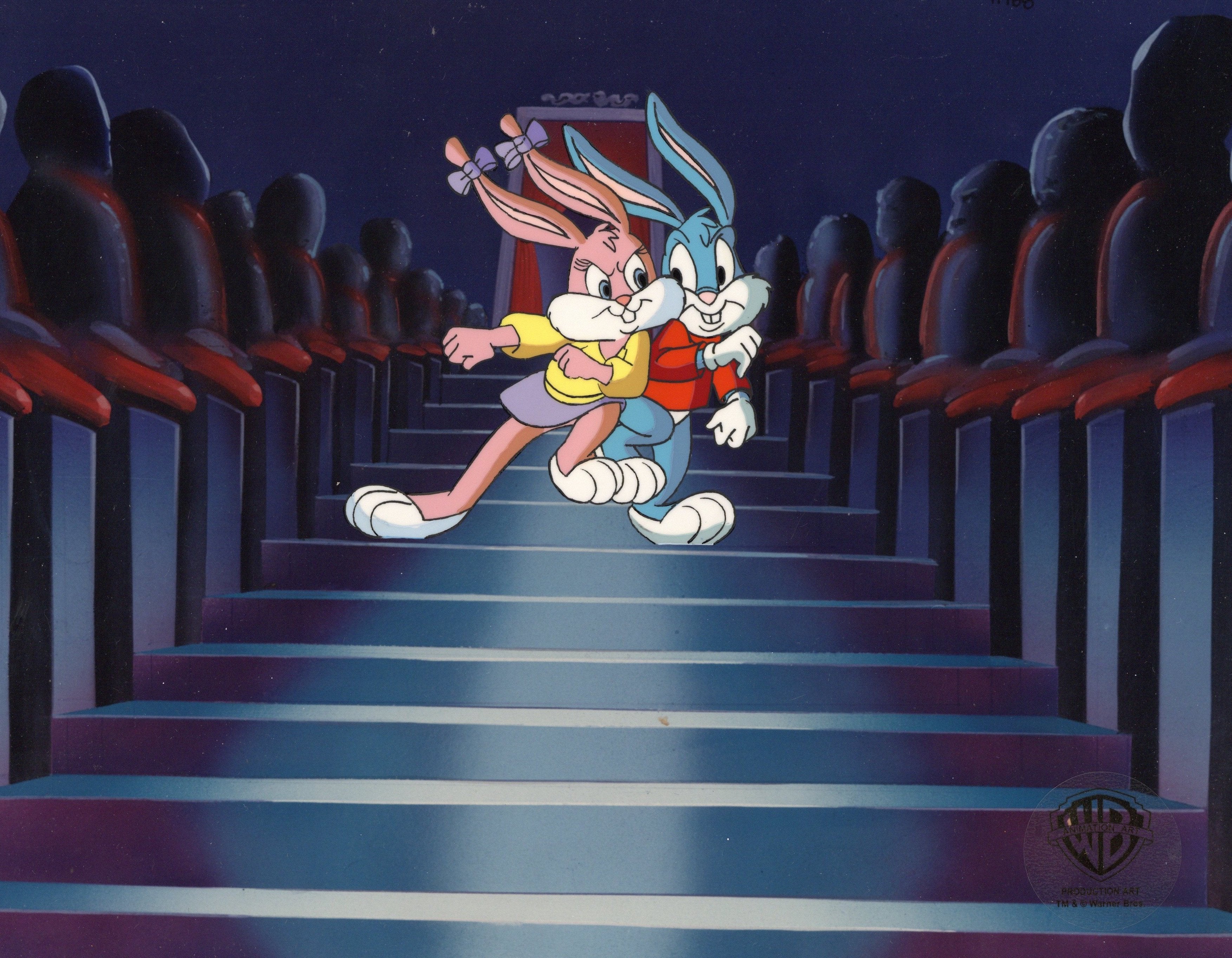 Buster Babs Tiny Toon Adventures Original Production Cel: Babs and Buster Bunny ...