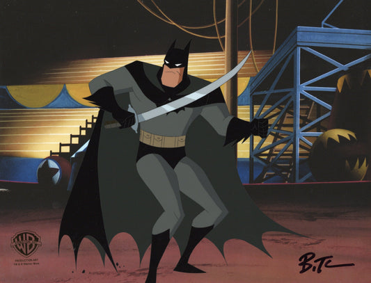 The New Batman Adventures Original Production Cel signed by Bruce Timm: Batman