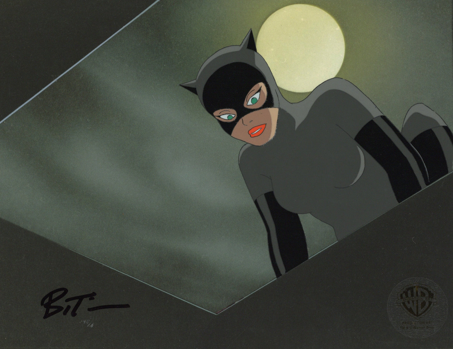 Batman The Animated Series Original Production Cel signed by Bruce Timm: Catwoman