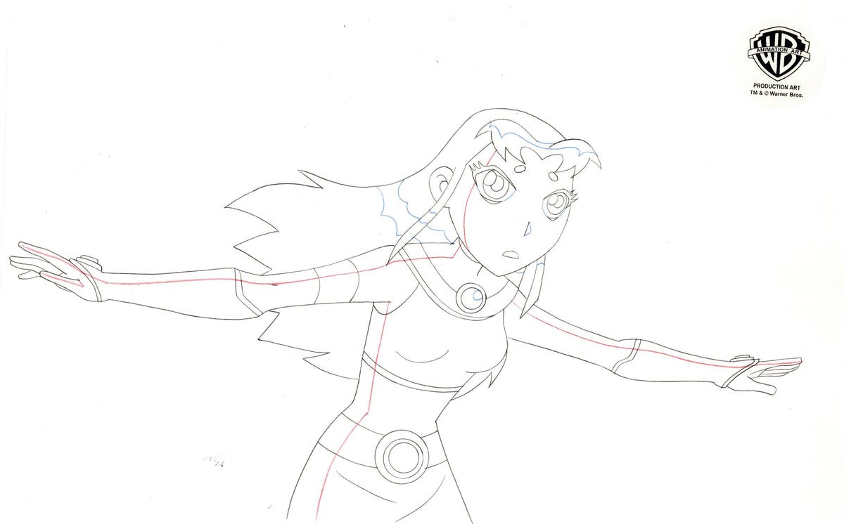 Teen Titans Original Production Drawing: Starfire – Clampett Studio