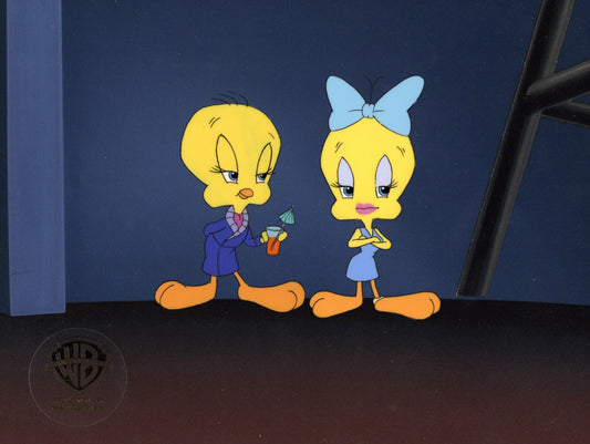 Looney Tunes Original Production Cel: Tweety Bird and Tweet-Her