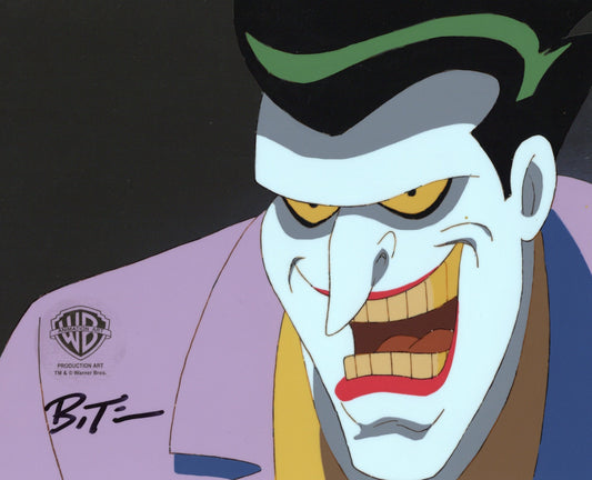 Batman The Animated Series Original Production Cel signed by Bruce Timm: Joker