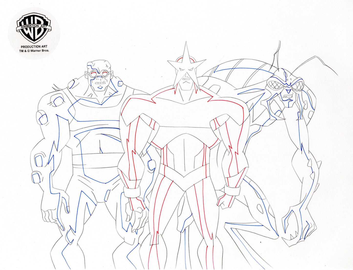 Justice League Unlimited Original Production Drawing: Gork, Evil Star, Hellgrammite
