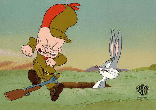 Looney Tunes Original Production Cel: Elmer Fudd and Bugs Bunny