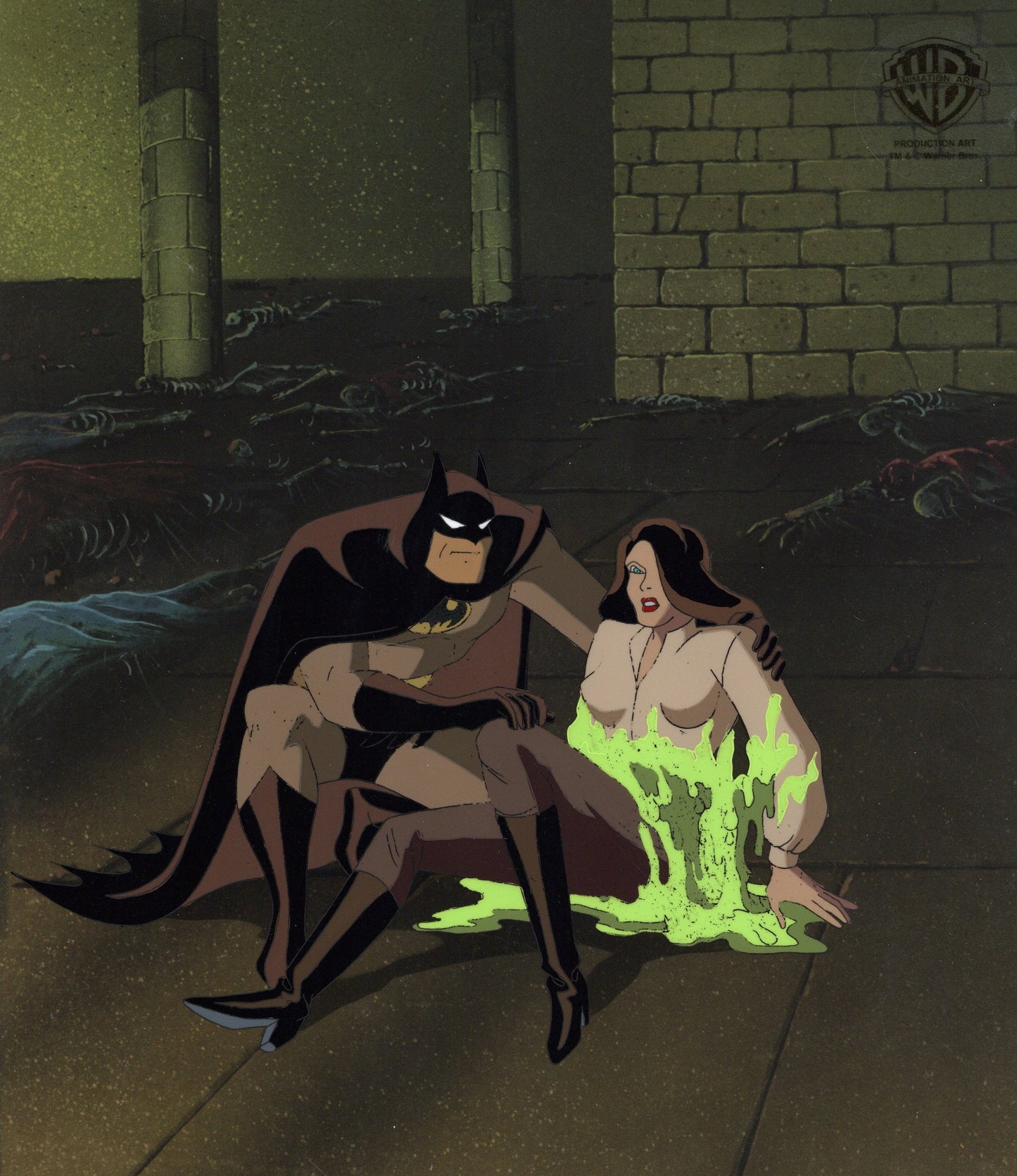 Batman The Animated Series Original Production Cel: Batman and Talia Al Ghul