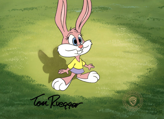 Tiny Toons Adventures Original Production Cel Signed by Tom Ruegger: Babs Bunny