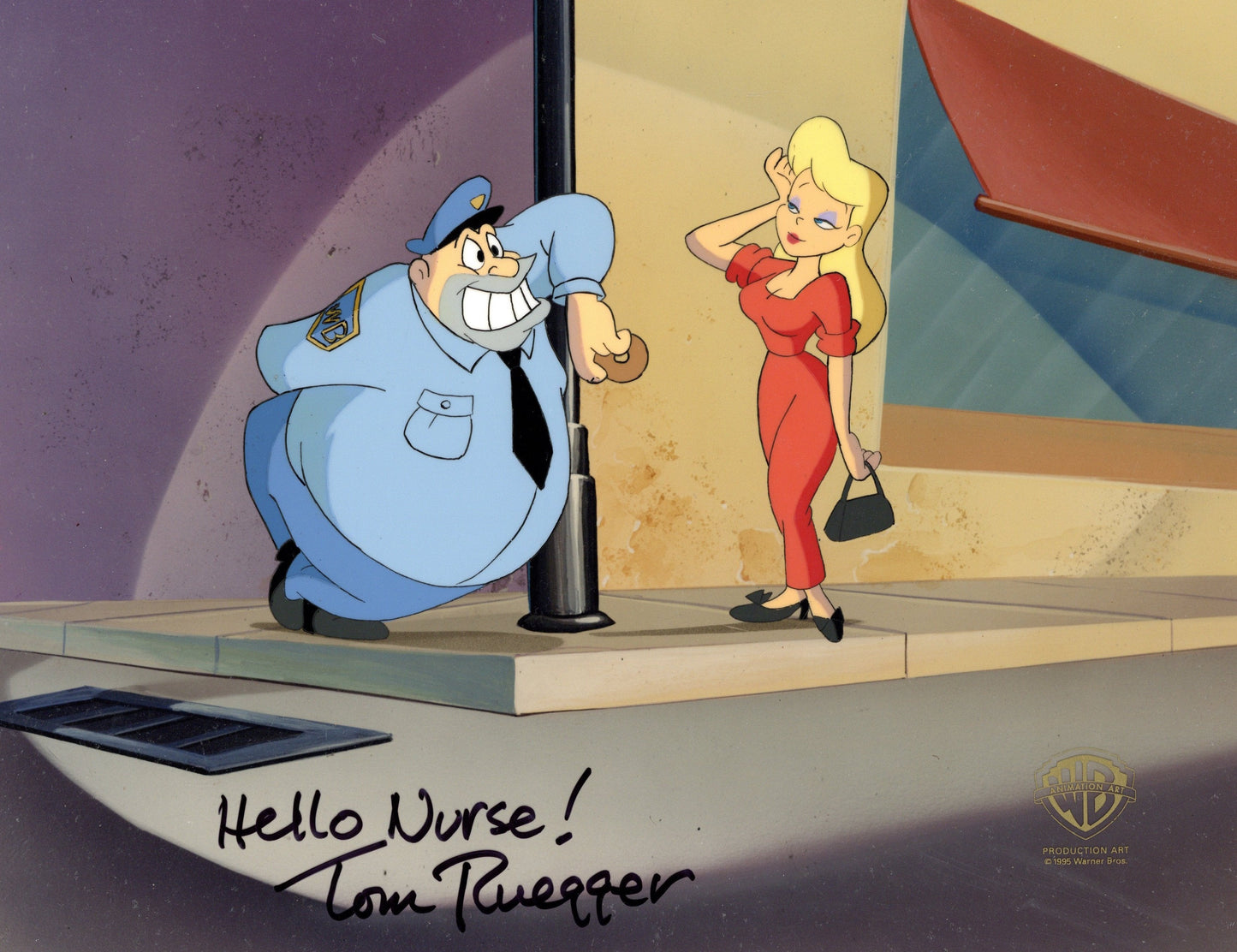 Animaniacs Original Production Cel Signed by Tom Ruegger: Hello Nurse and Ralph