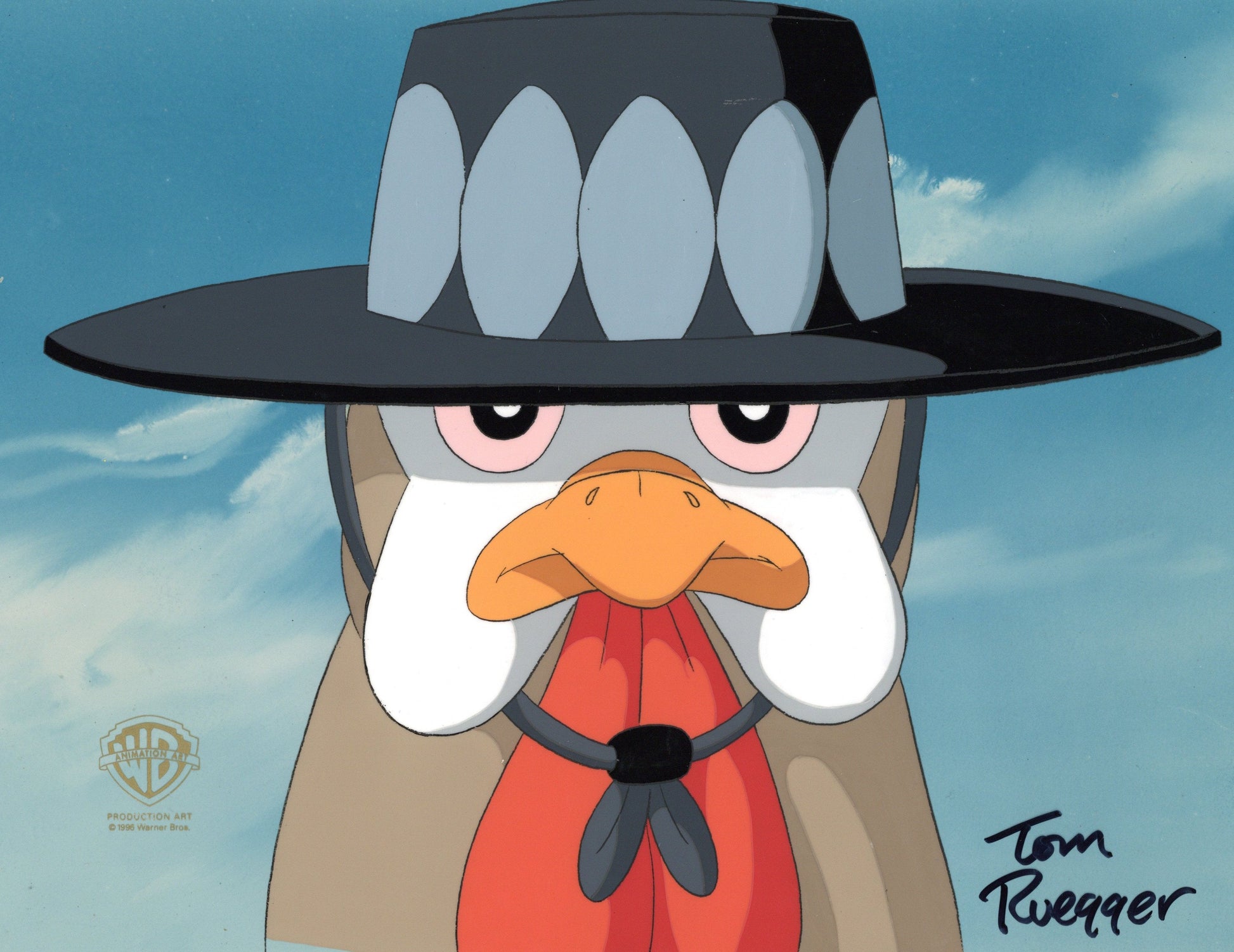Animaniacs Original Production Cel Signed by Tom Ruegger: Chicken Boo ...
