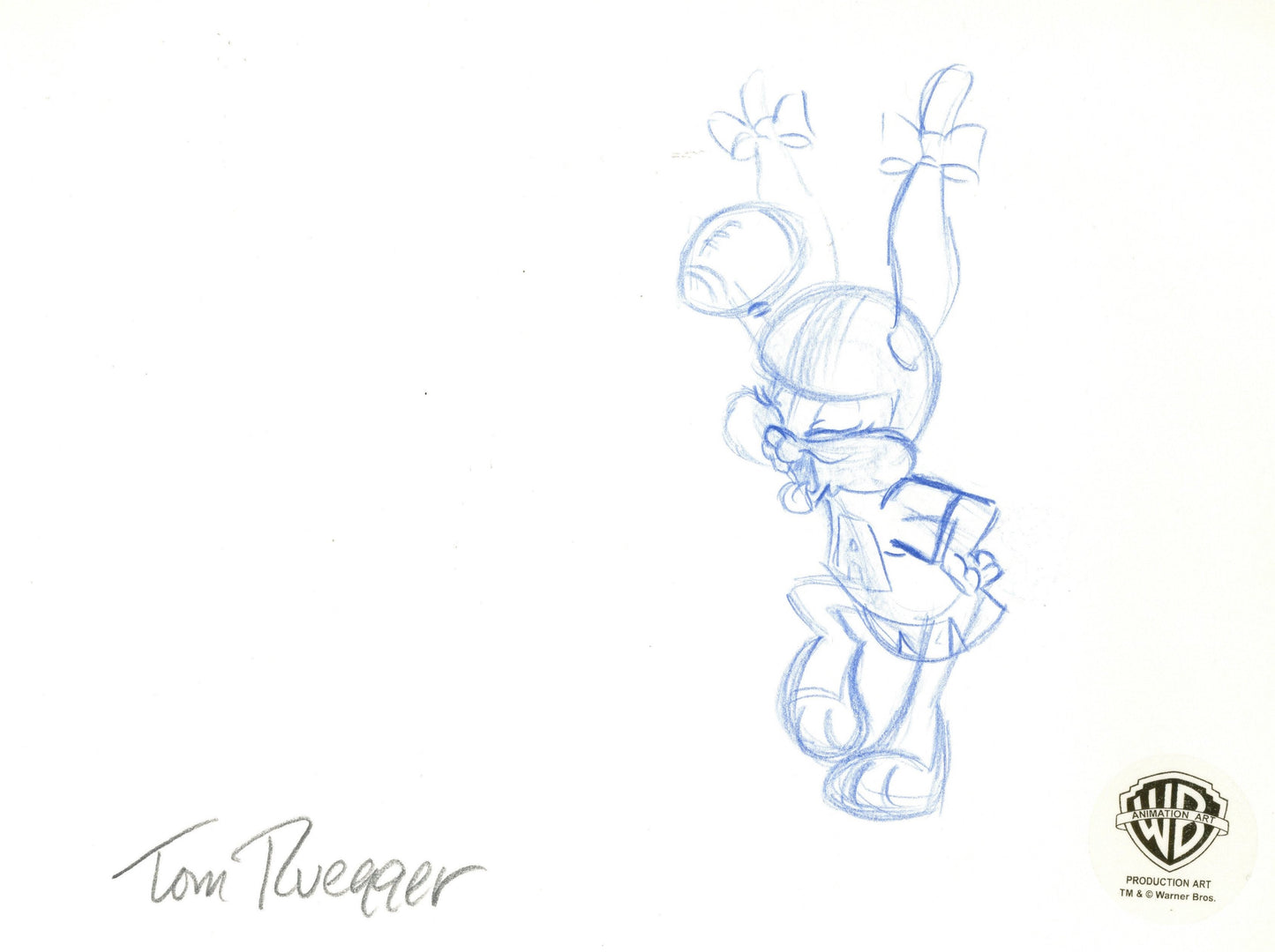 Tiny Toons Original Production Drawing Signed by Tom Ruegger: Babs Bunny