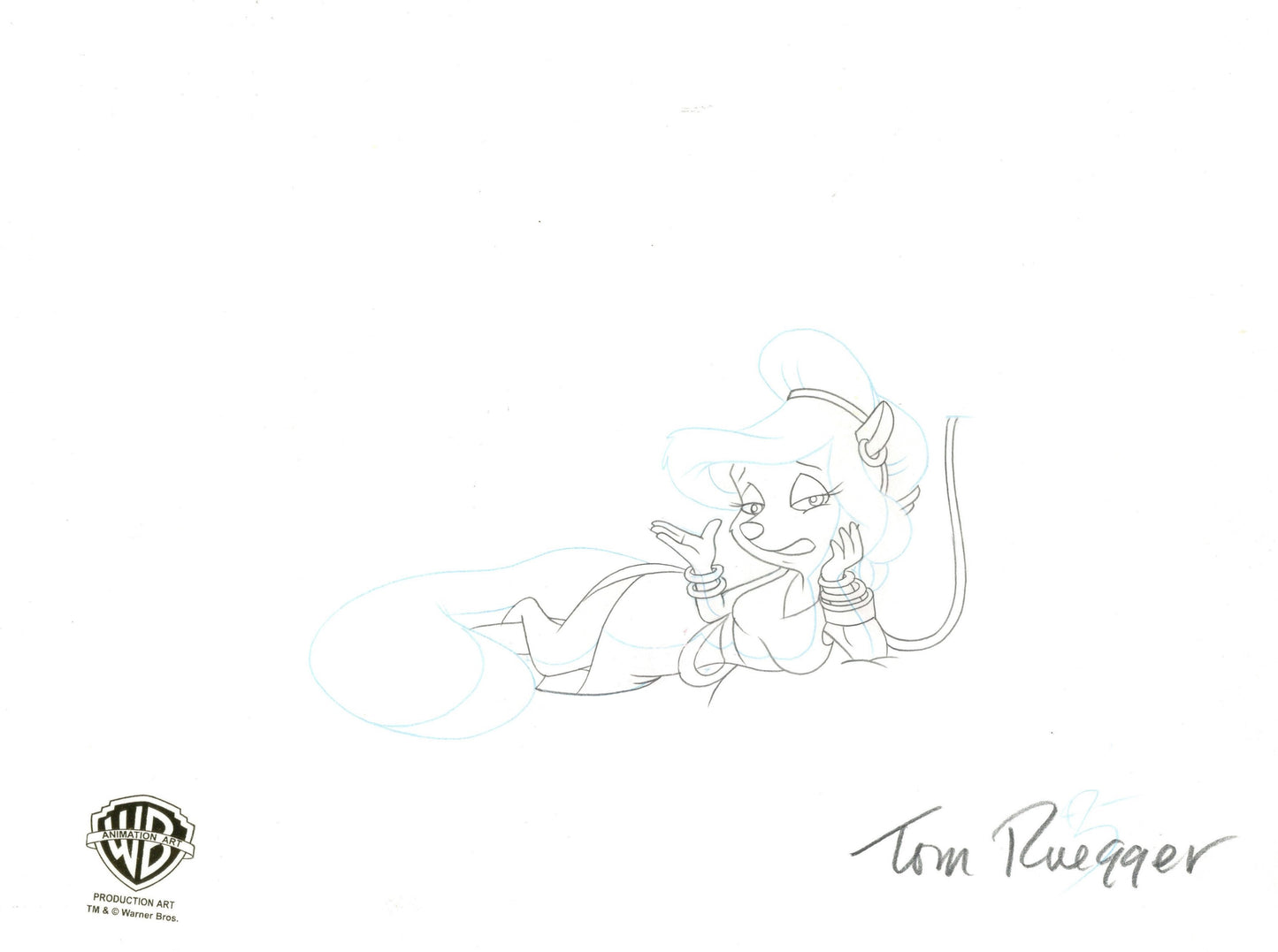Pinky and the Brain Original Production Cel and Drawing Signed by Tom Ruegger: Minerva