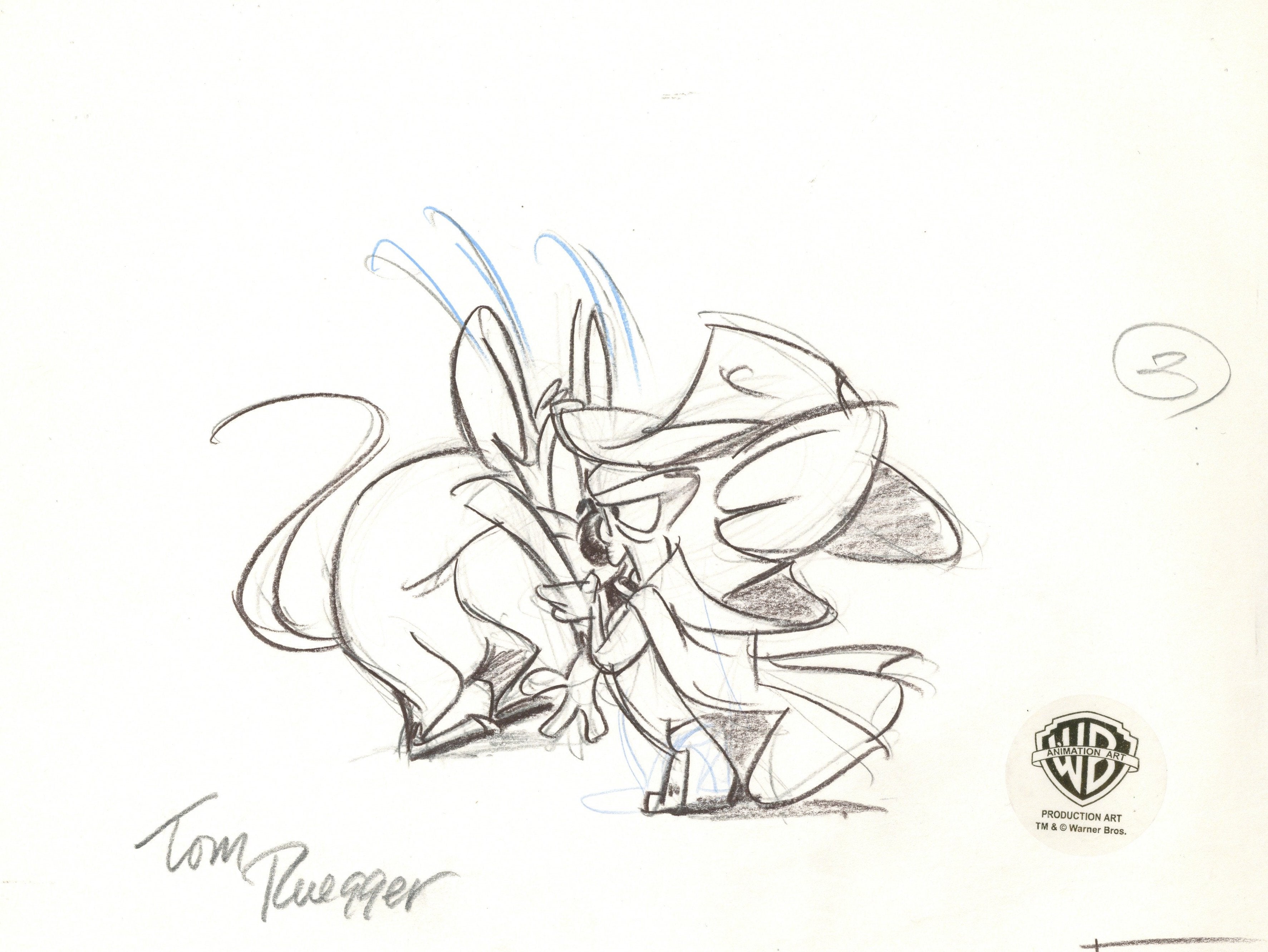 Pinky And The Brain Original Production Layout Drawing Signed by Tom R ...