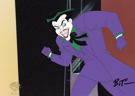 The New Batman Adventures Original Production Cel Signed by Bruce Timm: Joker
